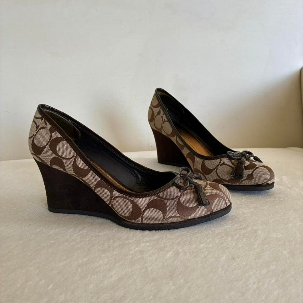 Brown Monogram Heels