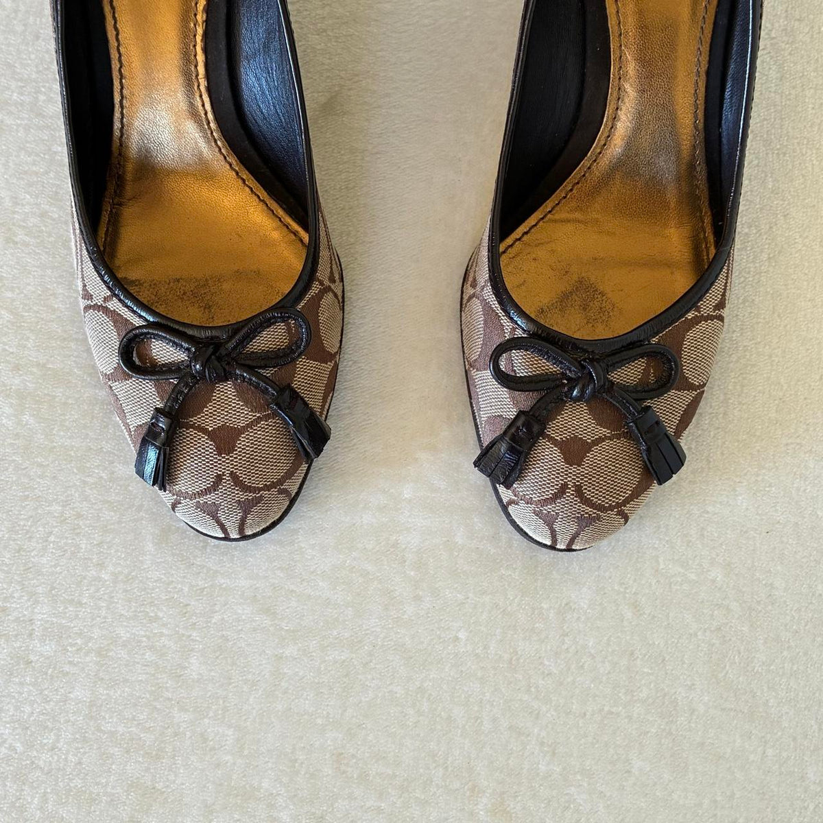 Brown Monogram Heels