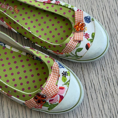 Vintage Floral Ballet Flats
